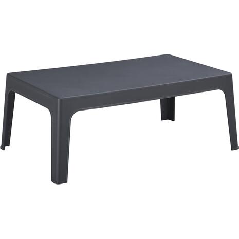 ΤΡΑΠΕΖΑΚΙ ΟΡΘΟΓΩΝΙΟ SLEEK HM6367.10 ΠΟΛΥΠΡΟΠΥΛΕΝΙΟ ΣΕ ΣΚΟΥΡΟ ΓΚΡΙ 99x59.5x39.5Υεκ.