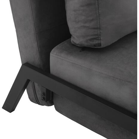 ΠΟΛΥΘΡΟΝΑ ΚΡΕΒΑΤΙ ΑΠΟ ΒΕΛΟΥΔΟ ΓΚΡΙ HM3078.11 95x92x66Υ εκ.