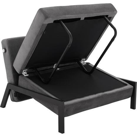 ΠΟΛΥΘΡΟΝΑ ΚΡΕΒΑΤΙ ΑΠΟ ΒΕΛΟΥΔΟ ΓΚΡΙ HM3078.11 95x92x66Υ εκ.