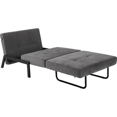 ΠΟΛΥΘΡΟΝΑ ΚΡΕΒΑΤΙ ΑΠΟ ΒΕΛΟΥΔΟ ΓΚΡΙ HM3078.11 95x92x66Υ εκ.