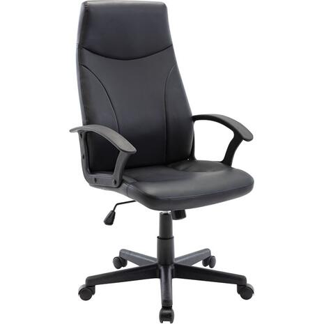 BF1250 Πολυθρόνα Γραφείου Διευθυντή, Pu Μαύρο (ΕΟ527,1)