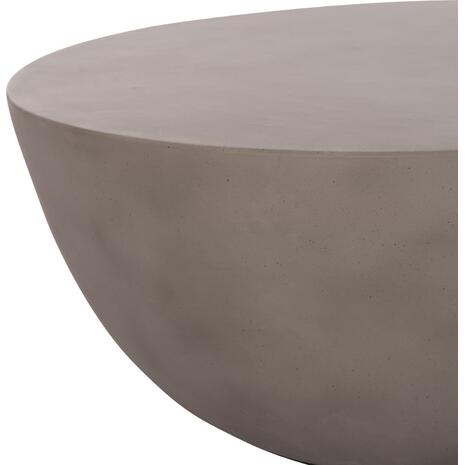 ΤΡΑΠΕΖΙ ΣΑΛΟΝΙΟΥ ΣΤΡΟΓΓΥΛΟ ALLAN HM18162.03 FIBER CEMENT ΣΕ ΓΚΡΙ--Φ92x49Υεκ.