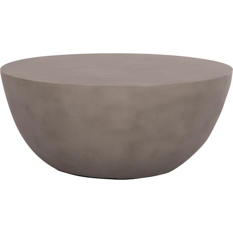 ΤΡΑΠΕΖΙ ΣΑΛΟΝΙΟΥ ΣΤΡΟΓΓΥΛΟ ALLAN HM18162.03 FIBER CEMENT ΣΕ ΓΚΡΙ--Φ92x49Υεκ.