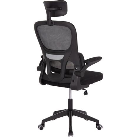 ΚΑΡΕΚΛΑ ΓΡΑΦΕΙΟΥ BASTON HM18236.01 ΜΑΥΡΟ MESH & PP ΣΚΕΛΕΤΟΣ 64x60x117-127Υεκ.