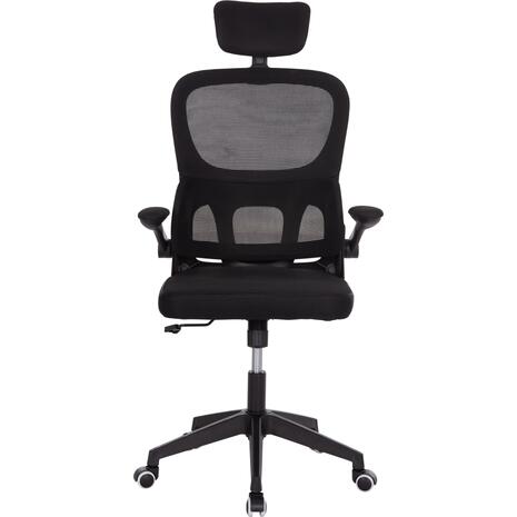 ΚΑΡΕΚΛΑ ΓΡΑΦΕΙΟΥ BASTON HM18236.01 ΜΑΥΡΟ MESH & PP ΣΚΕΛΕΤΟΣ 64x60x117-127Υεκ.