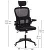 ΚΑΡΕΚΛΑ ΓΡΑΦΕΙΟΥ BASTON HM18236.01 ΜΑΥΡΟ MESH & PP ΣΚΕΛΕΤΟΣ 64x60x117-127Υεκ.