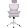 ΚΑΡΕΚΛΑ ΓΡΑΦΕΙΟΥ BASTON HM18236.03 ΓΚΡΙ MESH & ΛΕΥΚΟΣ PP ΣΚΕΛΕΤΟΣ 64x60x127Υεκ.