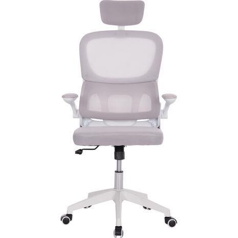 ΚΑΡΕΚΛΑ ΓΡΑΦΕΙΟΥ BASTON HM18236.03 ΓΚΡΙ MESH & ΛΕΥΚΟΣ PP ΣΚΕΛΕΤΟΣ 64x60x127Υεκ.