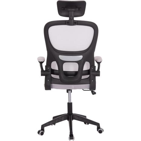 ΚΑΡΕΚΛΑ ΓΡΑΦΕΙΟΥ BASTON HM18236.02 ΓΚΡΙ MESH & ΜΑΥΡΟ PP ΣΚΕΛΕΤΟΣ 64x60x127Υεκ.