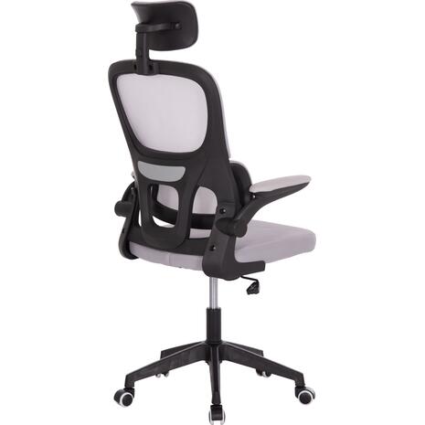 ΚΑΡΕΚΛΑ ΓΡΑΦΕΙΟΥ BASTON HM18236.02 ΓΚΡΙ MESH & ΜΑΥΡΟ PP ΣΚΕΛΕΤΟΣ 64x60x127Υεκ.