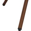 ΤΡΑΠΕΖΙ ΑΛΟΥΜΙΝΙΟΥ MOSES Φ70x76 εκ. BAMBOO LOOK HM5532.03 ΚΑΦΕ ΜΕ ΓΥΑΛΙ