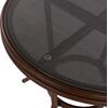 ΤΡΑΠΕΖΙ ΑΛΟΥΜΙΝΙΟΥ MOSES Φ70x76 εκ. BAMBOO LOOK HM5532.03 ΚΑΦΕ ΜΕ ΓΥΑΛΙ