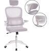 ΚΑΡΕΚΛΑ ΓΡΑΦΕΙΟΥ BASTON HM18236.03 ΓΚΡΙ MESH & ΛΕΥΚΟΣ PP ΣΚΕΛΕΤΟΣ 64x60x127Υεκ.