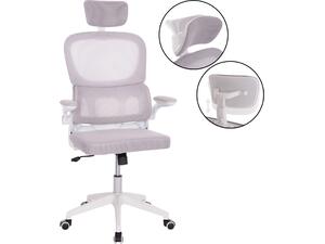 ΚΑΡΕΚΛΑ ΓΡΑΦΕΙΟΥ BASTON HM18236.03 ΓΚΡΙ MESH & ΛΕΥΚΟΣ PP ΣΚΕΛΕΤΟΣ 64x60x127Υεκ.