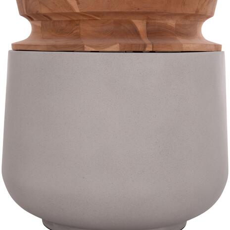 ΔΙΑΚΟΣΜΗΤΙΚΟ ΒΑΖΟ ΔΑΠΕΔΟΥ LINTER HM4662.03L FIBER CEMENT ΓΚΡΙ--ΞΥΛΟ ΤΕΑΚ Φ41x47Υ