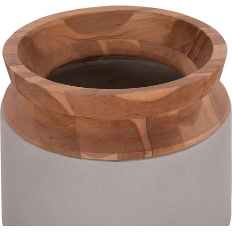 ΔΙΑΚΟΣΜΗΤΙΚΟ ΒΑΖΟ ΔΑΠΕΔΟΥ LINTER HM4662.03L FIBER CEMENT ΓΚΡΙ--ΞΥΛΟ ΤΕΑΚ Φ41x47Υ