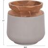 ΔΙΑΚΟΣΜΗΤΙΚΟ ΒΑΖΟ ΔΑΠΕΔΟΥ LINTER HM4662.03L FIBER CEMENT ΓΚΡΙ--ΞΥΛΟ ΤΕΑΚ Φ41x47Υ