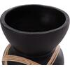ΔΙΑΚΟΣΜΗΤΙΚΟ ΒΑΖΟ ΔΑΠΕΔΟΥ MAYNARD HM4672.01S FIBER CEMENT ΜΑΥΡΟ-RATTAN Φ27.5x50Υ