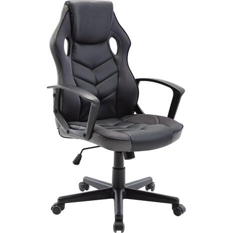 BF7700 Gaming Πολυθρόνα Mesh, Pu Μαύρο - Γκρι (ΕΟ599,3)