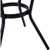 ΤΡΑΠΕΖΙ ΑΛΟΥΜΙΝΙΟΥ MOSES Φ70 BAMBOO LOOK HM5532.02 ΜΑΥΡΟ ΜΕ ΓΥΑΛΙ Φ70X76 εκ