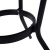 ΤΡΑΠΕΖΙ ΑΛΟΥΜΙΝΙΟΥ MOSES Φ70 BAMBOO LOOK HM5532.02 ΜΑΥΡΟ ΜΕ ΓΥΑΛΙ Φ70X76 εκ