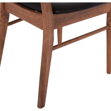 KΑΡΕΚΛΑ ΤΡΑΠΕΖΑΡΙΑΣ SEKOR HM9945.03 ΚΑΡΥΔΙ RUBBERWOOD-ΜΑΥΡΟ PU 51x48x79Υεκ