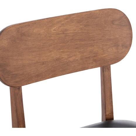 KΑΡΕΚΛΑ ΤΡΑΠΕΖΑΡΙΑΣ SEKOR HM9945.03 ΚΑΡΥΔΙ RUBBERWOOD-ΜΑΥΡΟ PU 51x48x79Υεκ
