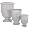 ΣΕΤ 3ΤΜΧ ΓΛΑΣΤΡΕΣ ΜΕ ΑΝΑΓΛΥΦΟ GARDENER HM4729 FIBERCLAY-ΣΕ ΥΠΟΛΕΥΚΟ Φ58x72.5Υεκ