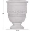 ΣΕΤ 3ΤΜΧ ΓΛΑΣΤΡΕΣ ΜΕ ΑΝΑΓΛΥΦΟ GARDENER HM4729 FIBERCLAY-ΣΕ ΥΠΟΛΕΥΚΟ Φ58x72.5Υεκ