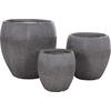 ΣΕΤ 3ΤΜΧ ΓΛΑΣΤΡΕΣ ΣΕΙΡΑ GARDENER HM4725 FIBERCLAY-ΣΕ ΣΚΟΥΡΟ CEMENT ΧΡΩΜΑ Φ55x54Υεκ