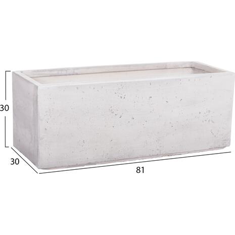 ΣΕΤ 3ΤΜΧ ΓΛΑΣΤΡΕΣ ΟΡΘΟΓΩΝΙΕΣ GARDENER HM4723 FIBERCLAY ΓΚΡΙ CEMENT 81x30x30Υεκ.