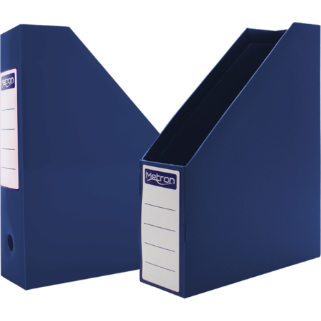 Θήκη περιοδικών Metron κοφτή πλαστική 25x33x8cm Μπλε (Μπλε)