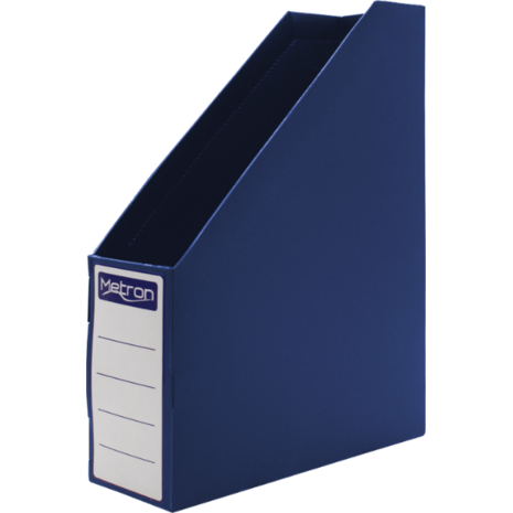 Θήκη περιοδικών Metron κοφτή πλαστική 25x33x8cm Μπλε (Μπλε)