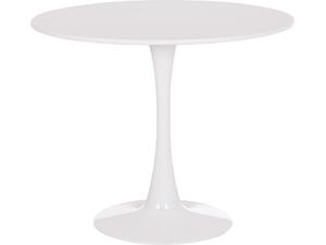 ΤΡΑΠΕΖΙ ΣΤΡΟΓΓΥΛΟ BROLIN HM18141.01 MDF TOP-ΒΑΣΗ ΜΕΤΑΛΛΙΚΗ--ΛΕΥΚΟ Φ90x73Υεκ
