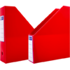 Θήκη περιοδικών Metron κοφτή πλαστική 25x33x8cm Κόκκινη (Κόκκινο)