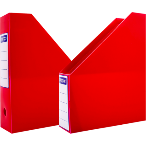 Θήκη περιοδικών Metron κοφτή πλαστική 25x33x8cm Κόκκινη (Κόκκινο)