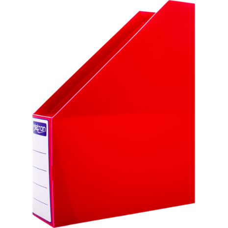 Θήκη περιοδικών Metron κοφτή πλαστική 25x33x8cm Κόκκινη (Κόκκινο)
