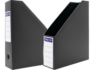 Θήκη περιοδικών Metron κοφτή πλαστική 25x33x8cm Γκρι (Γκρι)