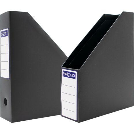 Θήκη περιοδικών Metron κοφτή πλαστική 25x33x8cm Γκρι (Γκρι)