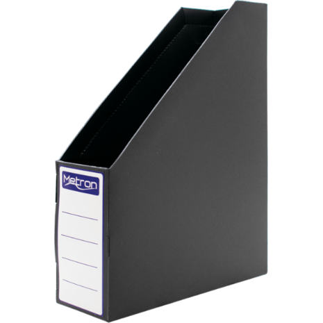 Θήκη περιοδικών Metron κοφτή πλαστική 25x33x8cm Γκρι (Γκρι)