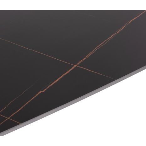 ΤΡΑΠΕΖΙ RAVEN HM18149.02 ΚΕΡΑΜΙΚΟ TOP ΜΕ ΟΨΗ ΜΑΥΡΟ ΜΑΡΜΑΡΟ 140x80x74Υεκ.