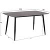 ΤΡΑΠΕΖΙ RAVEN HM18149.02 ΚΕΡΑΜΙΚΟ TOP ΜΕ ΟΨΗ ΜΑΥΡΟ ΜΑΡΜΑΡΟ 140x80x74Υεκ.