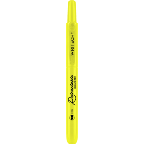 Μαρκαδόρος υπογράμμισης με κουμπί Writech Retractable Highlighter W-805N 1-4mm Neon Yellow (Yellow)