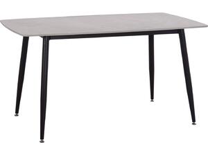 ΤΡΑΠΕΖΙ RAVEN HM18149.13 ΚΕΡΑΜΙΚΟ TOP ΓΚΡΙ ΜΑΡΜΑΡΟ-ΜΑΥΡΟ ΜΕΤΑΛΛΟ 140x80x74Υεκ.