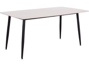 ΤΡΑΠΕΖΙ RAVEN HM18150.01 ΚΕΡΑΜΙΚΟ TOP ΛΕΥΚΟ ΜΑΡΜΑΡΟ-ΜΑΥΡΟ ΜΕΤΑΛΛΟ 160x80x74Υεκ.