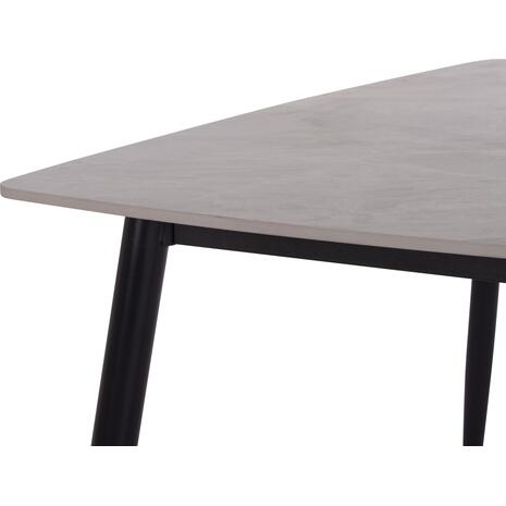 ΤΡΑΠΕΖΙ RAVEN HM9854.13 ΚΕΡΑΜΙΚΟ TOP ΓΚΡΙ ΜΑΡΜΑΡΟ-ΜΑΥΡΟ ΜΕΤΑΛΛΟ 120x70x73Υεκ.