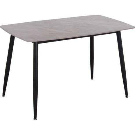 ΤΡΑΠΕΖΙ RAVEN HM9854.13 ΚΕΡΑΜΙΚΟ TOP ΓΚΡΙ ΜΑΡΜΑΡΟ-ΜΑΥΡΟ ΜΕΤΑΛΛΟ 120x70x73Υεκ.