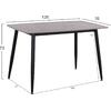 ΤΡΑΠΕΖΙ RAVEN HM9854.13 ΚΕΡΑΜΙΚΟ TOP ΓΚΡΙ ΜΑΡΜΑΡΟ-ΜΑΥΡΟ ΜΕΤΑΛΛΟ 120x70x73Υεκ.