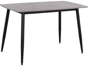 ΤΡΑΠΕΖΙ RAVEN HM9854.13 ΚΕΡΑΜΙΚΟ TOP ΓΚΡΙ ΜΑΡΜΑΡΟ-ΜΑΥΡΟ ΜΕΤΑΛΛΟ 120x70x73Υεκ.