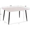 ΤΡΑΠΕΖΙ RAVEN HM18149.01 ΚΕΡΑΜΙΚΟ TOP ΜΕ ΟΨΗ ΛΕΥΚΟ ΜΑΡΜΑΡΟ 140x80x74Υεκ.